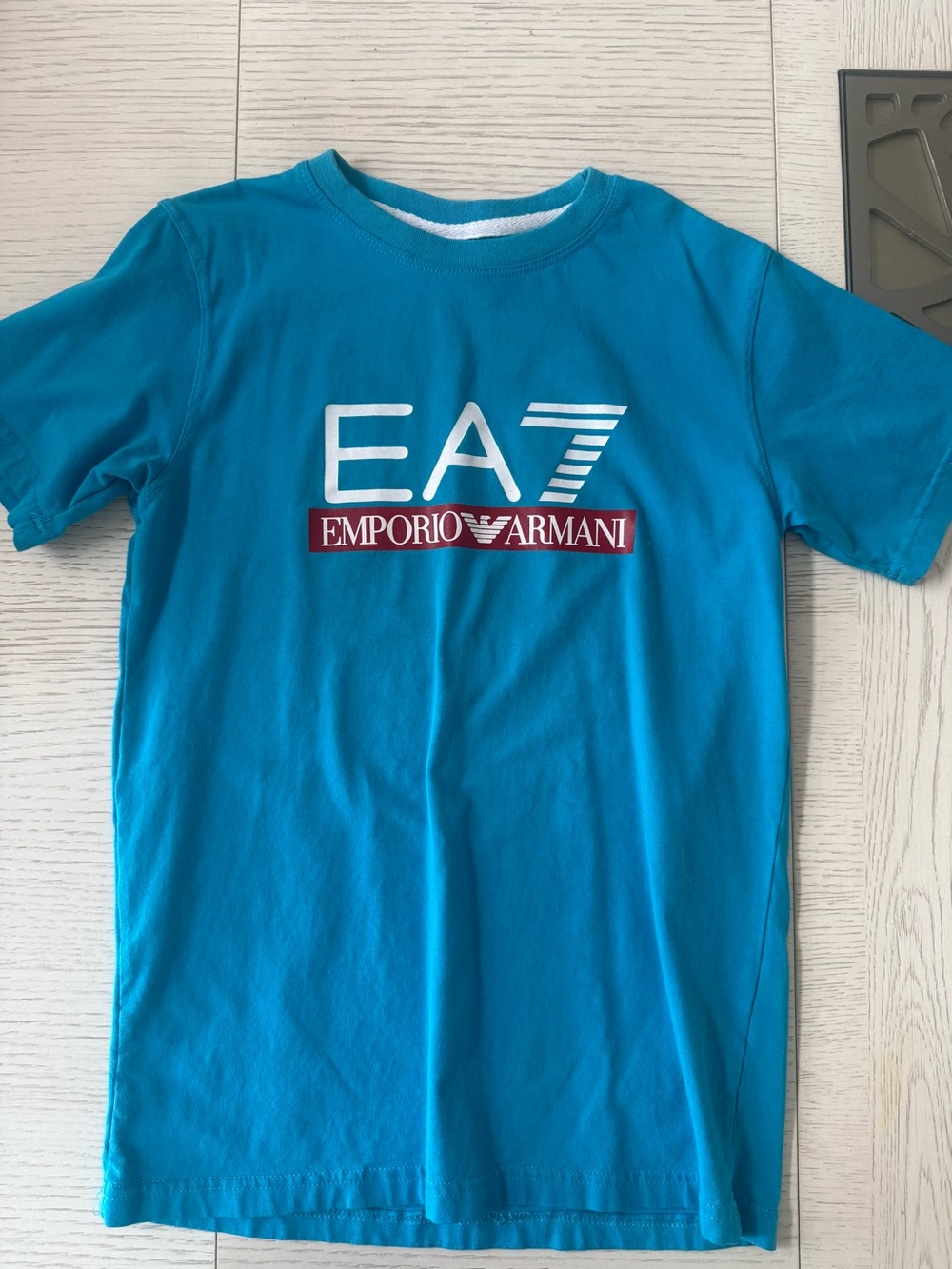 Emporio Armani EA7 Teal Logo Tee kids size 8-10